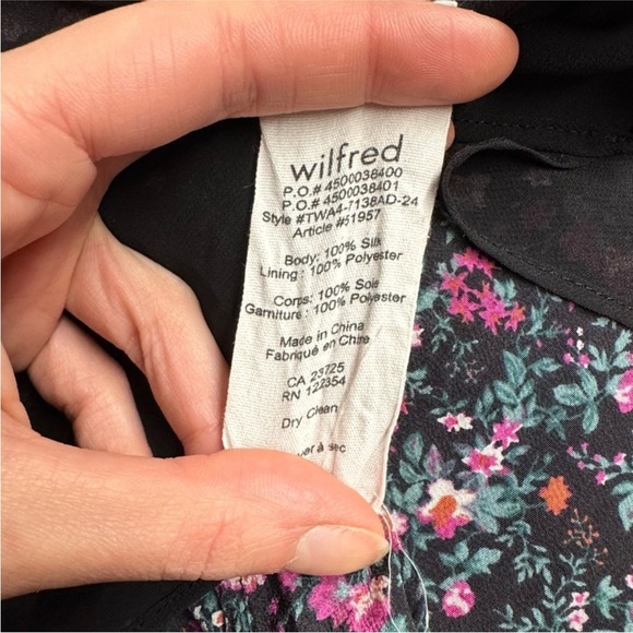 Aritzia Purple Floral Skater Skirt - Picture 6 of 6